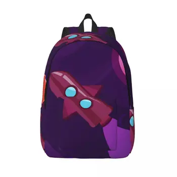 Раница за лаптоп Уникален Galaxy с ракета, училищна чанта, здрав ученическа раница, чанта за момчета и момичета