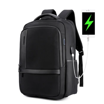 Водоустойчив Мъжки Раница за лаптоп с USB Зареждане, Училищни чанти, Раници с Голям Капацитет, Ежедневни Мъжки Пътна Чанта Mochila, училищен чанта