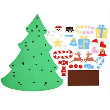 Фетровый календар коледна елха Коледен календар за обратно броене Подвесное декорация на детска коледна елха със собствените си ръце