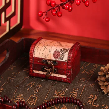 Реколта малка дървена кутия, класическа Топла продажба, малка кутия за съхранение, търговия на Едро подарък креативната кутия шоколадови бонбони