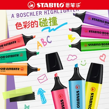 1 Бр. маркер Stabilo с дебелина 70 мм, за студенти, голям капацитет, цветен маркер Macaron, графити, рисованные ученически пособия