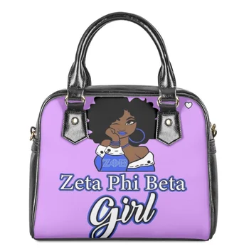 Twoheartsgirl Zeta Phi Beta, дамски Чанти-незабавни посланици, Голямо голям Женствена чанта през рамо, Леки чанти с диагонал Sac